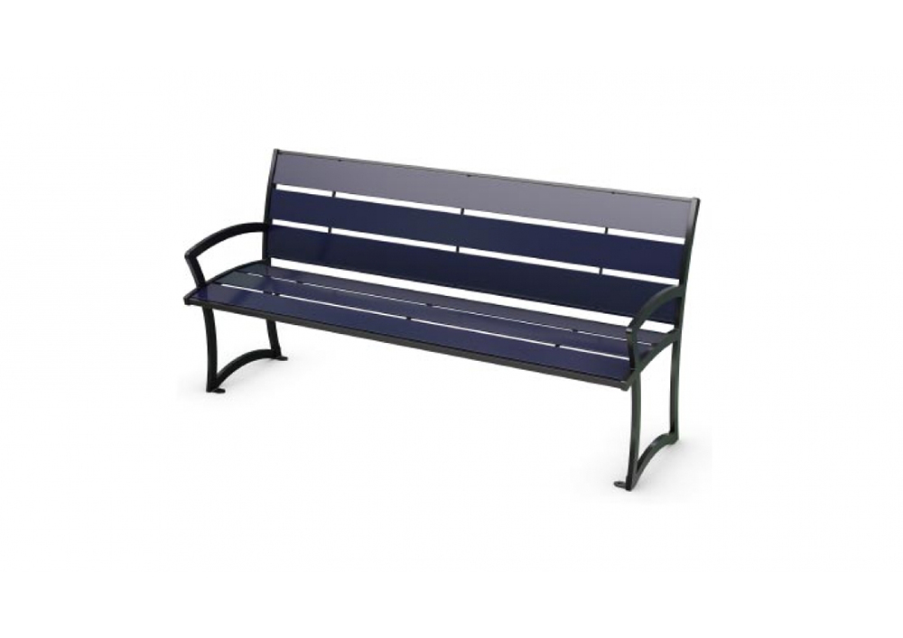 Bryce Steel Bench with Back Now on Sale Elite Play Equipment